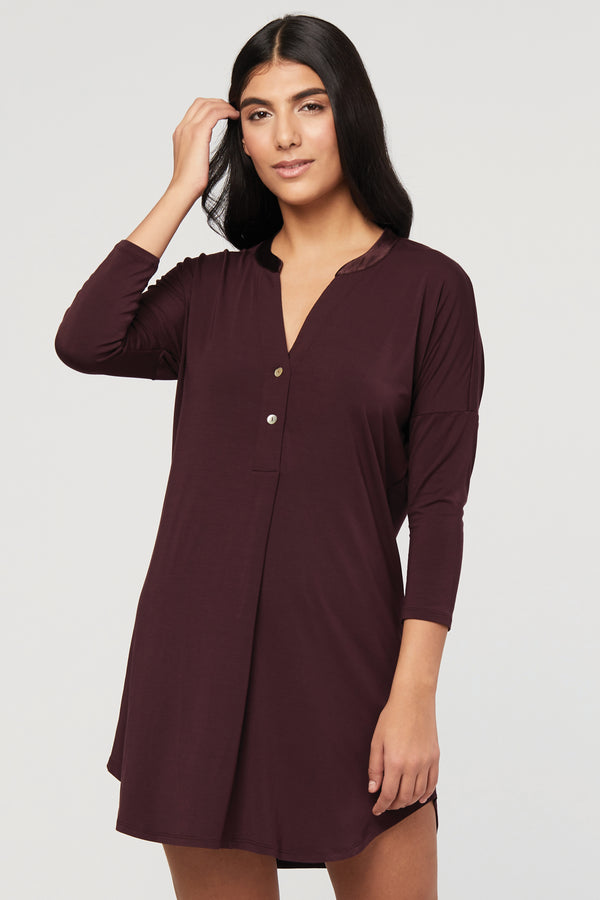 Fleur't Essentials Dolman 3/4 Sleeve Nightshirt